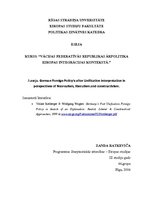 Konspekts 'German Foreign Policy’s after Unification Interpretation in Perspectives of Neor', 1.