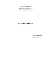 Referāts 'Sociālā interakcija', 1.
