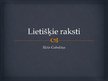 Prezentācija 'Lietišķie raksti', 1.