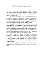 Eseja 'Kāda ir mana klusuma dziesma?', 1.