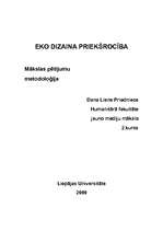 Referāts 'Eko dizaina priekšrocības', 1.