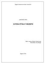Referāts 'Literatūras virzieni', 1.