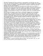 Eseja 'The History of the English Language', 1.