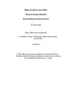 Konspekts 'Informācijas vākšana pētnieciskajā žurnālistikā', 1.