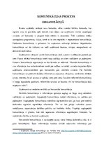 Konspekts 'Komunikācijas process organizācijā', 1.