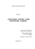 Referāts 'Izglītības iestāžu vides novērtējums Liepājā', 1.