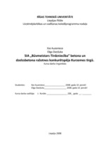 Referāts 'SIA "Būvmeistars Tirdzniecība" betona un dzelzsbetona ražotnes konkurētspēja Kur', 1.