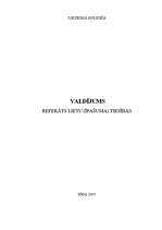 Referāts 'Valdījums', 1.