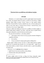 Konspekts 'Ukrainas krīze un problēmas atrisināšanas iespējas', 1.