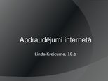 Prezentācija 'Apdraudējumi internetā', 1.