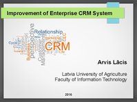 Prezentācija 'Improvement of Enterprise CRM System', 1.