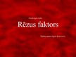 Prezentācija 'Rēzus faktors', 1.
