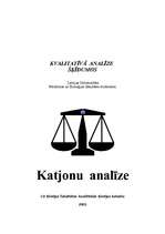 Konspekts 'Katjonu analīze', 1.