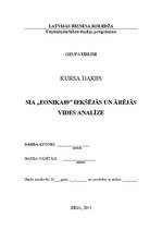 Referāts 'Uzņēmuma "123" iekšējās un ārējās vides analīze', 1.