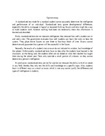 Eseja 'A standardized test made for a standard student cannot accurately determine the ', 1.