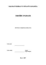 Konspekts 'Tiesību pamati', 1.