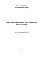 Konspekts 'Atsevišķu politisko institūciju grupu raksturojums', 1.