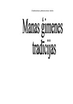 Referāts 'Manas ģimenes tradīcijas', 1.