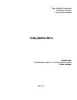 Paraugs 'Pedagoģiskais darbs', 1.