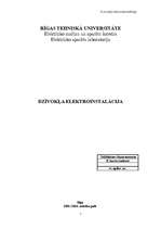Konspekts 'Dzīvokļa elektroinstalācija', 1.