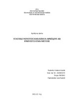 Konspekts 'Statiski noteicama rāmja aprēķins ar pārvietojuma metodi', 1.