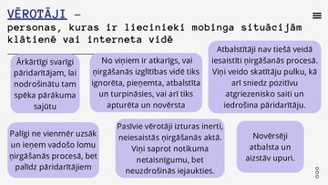 Prezentācija 'Mobinga veidi un lomas', 8.