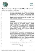 Konspekts 'Biomechanical behavior of femur', 1.