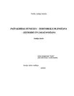 Referāts 'Pašvaldības funkcija - teritoriālā plānošana. Izstrāde un plānošana', 1.