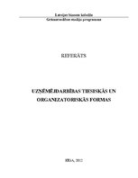 Referāts 'Uzņēmējdarbības tiesiskās un organizatoriskās formas', 1.