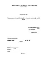 Referāts 'Uzņēmuma "McDonald's" zīmola ietekme uz patērētāju izvēli tirgū', 1.
