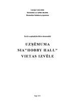 Referāts 'Uzņēmuma vietas izvēle', 1.