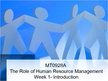 Prezentācija 'The Role of Human Resource Management', 1.
