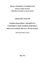 Konspekts 'Multiplikatora (reizinātāja) modelis. Kopējais piedāvājums. Makroekonomiskais lī', 1.