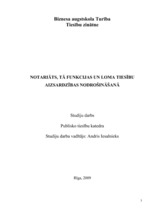 Referāts 'Notariāts, tā funkcijas un loma tiesību aizsardzības nodrošināšanā', 1.