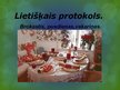 Prezentācija 'Lietišķais protokols: brokastis, pusdienas, vakariņas', 1.