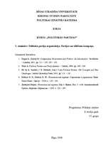 Eseja 'Politisko partiju organizācija. Partijas un vēlēšanu kampaņa', 1.