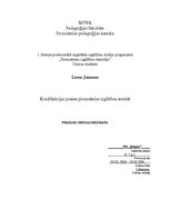 Prakses atskaite 'Kvalifikācijas prakse pirmsskolas izglītības iestādē', 1.