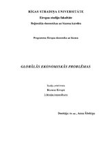 Konspekts 'Globālās ekonomiskās problēmas', 1.