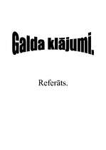 Referāts 'Galda klājumi', 1.