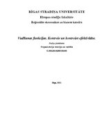Konspekts 'Vadīšanas funkcijas. Kontrole un kontroles efektivitāte', 1.