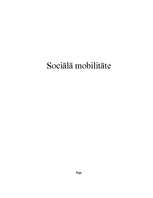 Referāts 'Sociālā mobilitāte', 1.