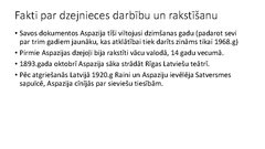 Prezentācija 'Aspazijas radošā vizītkarte', 7.