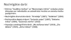 Prezentācija 'Aspazijas radošā vizītkarte', 10.