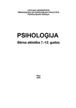 Referāts 'Bērna attīstība 7-12 gadu vecumā', 1.
