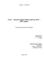 Referāts '"Līvi"- devums Liepājas kultūras dzīvē no 1976. - 2007.gadam', 1.