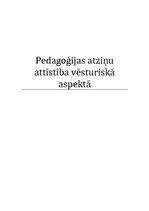 Konspekts 'Pedagoģijas atziņu attīstība vēsturiskā aspektā', 1.