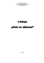 Referāts 'Jānis Rainis "Gals un sākums"', 1.