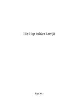 Referāts 'Hip-hop kultūra Latvijā', 1.