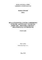Referāts 'Rīgas Jūgendstila muzeja pasākuma organizēšana', 1.