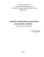 Eseja 'Indivīda problēmloks hellēnisma laika literatūrā', 1.
